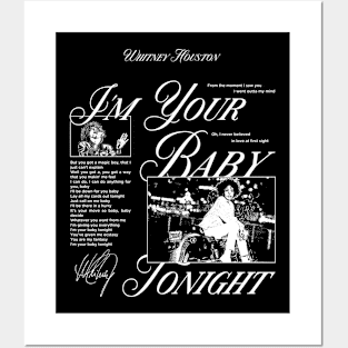 Whitney Houston Vintage I'm Your Baby Tonight Posters and Art